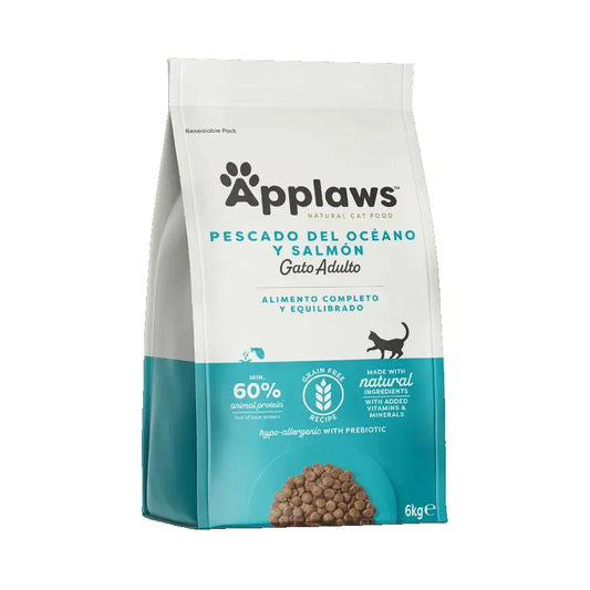 Applaws Cat Dry για ενήλικες γάτες – Ψάρι και σολομός 6Kg
