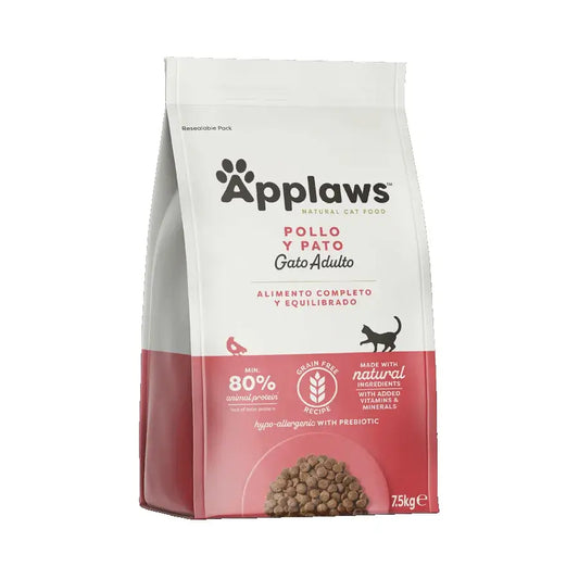 Applaws Cat Dry για ενήλικες γάτες – Κοτόπουλο και πάπια 7,5Kg