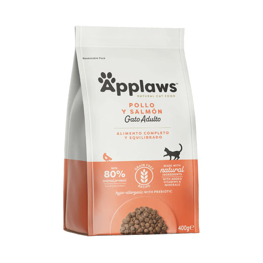 Applaws Cat Dry για ενήλικες γάτες – Κοτόπουλο και σολομός 400 γρ.