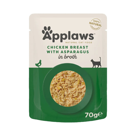 Applaws Cat Σακουλάκι με κοτόπουλο και σπαράγγια 12X70Gr