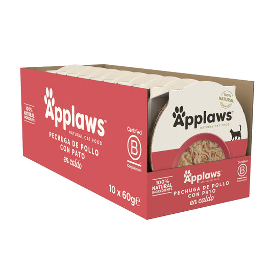 Applaws Cat Κουτί με στήθος κοτόπουλου και πάπιας 10X60Gr