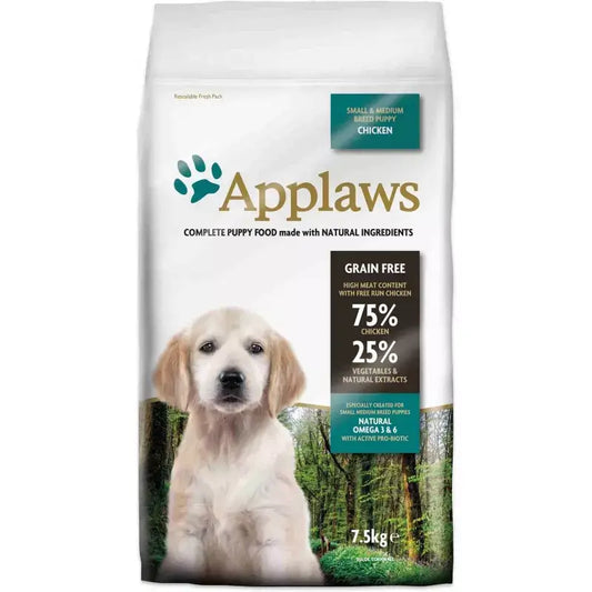 Applaws Dog Dry Puppy για μικρά και μεσαία σκυλιά – Κοτόπουλο 7,5 kg