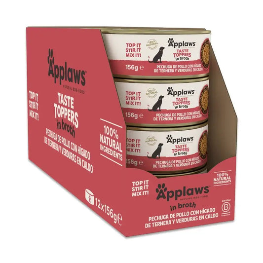 Applaws Dog Κονσέρβα Toper Κοτόπουλο Higa Tern Πράσινο Ζωμό 12X156Gr