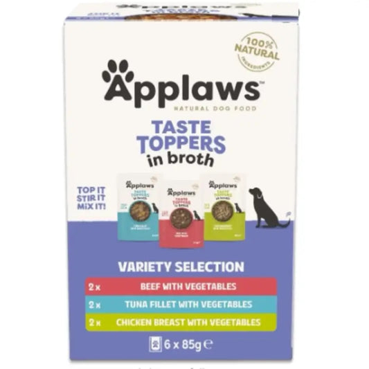 Applaws Dog Συσκευασία ποικιλίας Topper με ζωμό, 6x85 γρ.