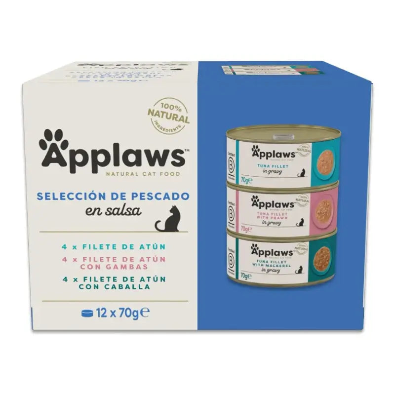 Applaws Cat Κονσέρβα «Επιλογή Ψαριών με Σάλτσα» Multipack, 12X70Gr