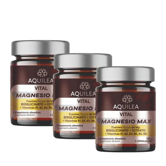 Aquilea Vital Μαγνήσιο Plus, 120 κάψουλες, συσκευασία των 3