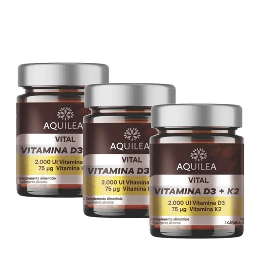 Aquilea Vital Vit D3+K2, 90 κάψουλες, συσκευασία των 3