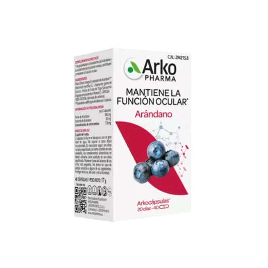 Arkopharma Arkocápsulas Bilberry, 40 capsules