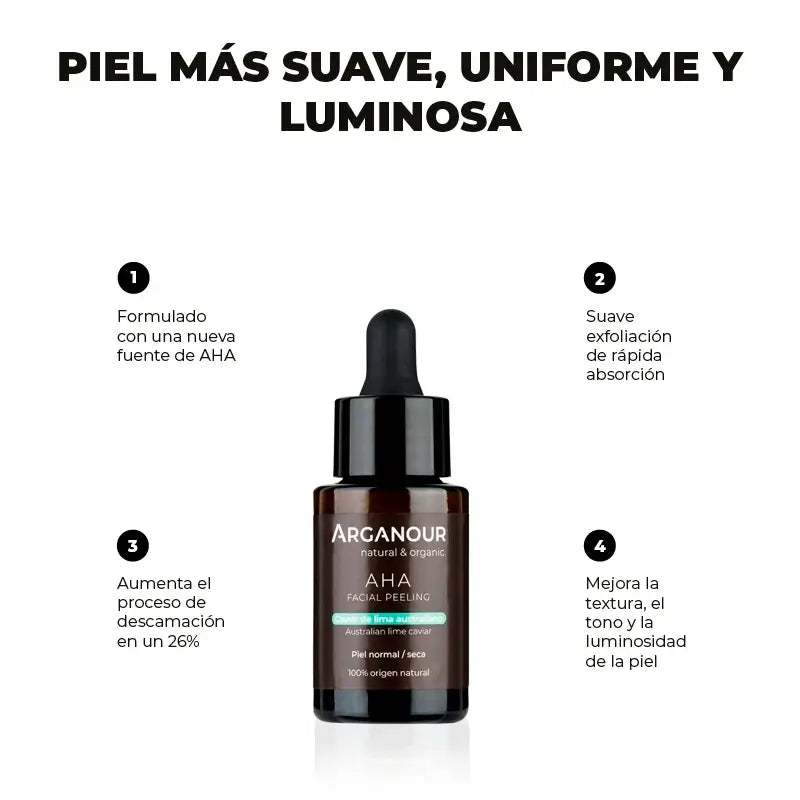 Arganour Facial AHA - Απολέπιση προσώπου με αυστραλιανό καβιάρ λίμα, 30 ml