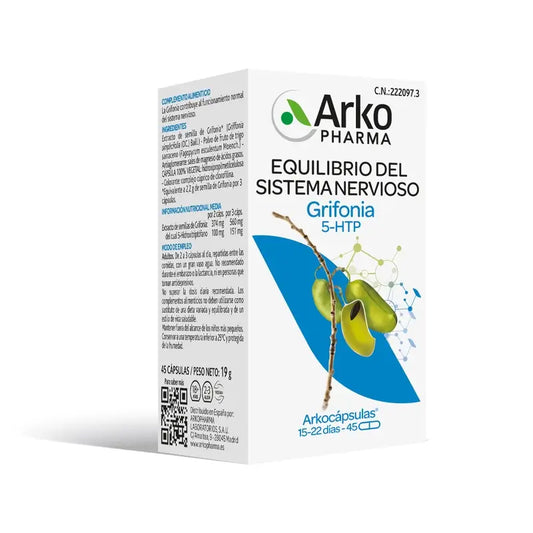 Arkocápsulas Grifonia - 5-HTP 85-Υδροξυτρυπτοφάνη, 45 τεμάχια