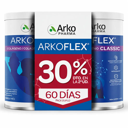 Arkoflex Κολλαγόνο Classic σε σκόνη, συσκευασία 2 × 360 g (2η μονάδα με έκπτωση 30%), γεύση λεμόνι, 720 g