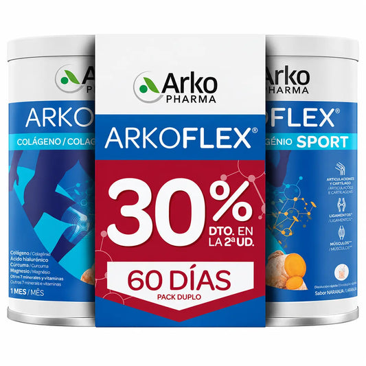 Arkoflex Κολλαγόνο Sport σε σκόνη, συσκευασία 2 × 390 g (2η μονάδα με έκπτωση 30%), 780 g
