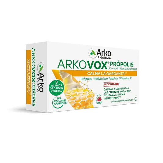 Arkovox Πρόπολη-Βιταμίνη C με γεύση φραμπουάζ, 24 τεμάχια