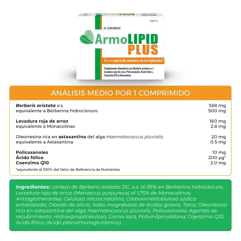 Armolipid Cholesterol Plus, 3 x 20 δισκία