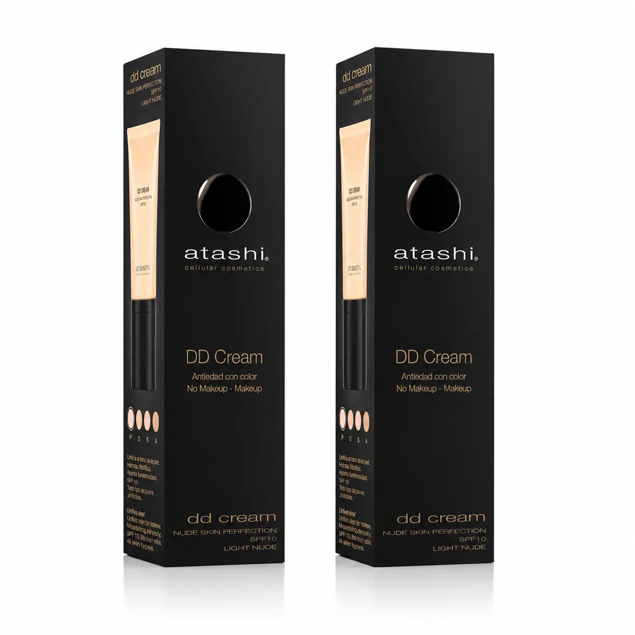 Atashi Dd Cream Ενυδατική Κρέμα με Χρώμα SPF 15 - Ανοιχτή Απόχρωση, συσκευασία 2 τεμαχίων