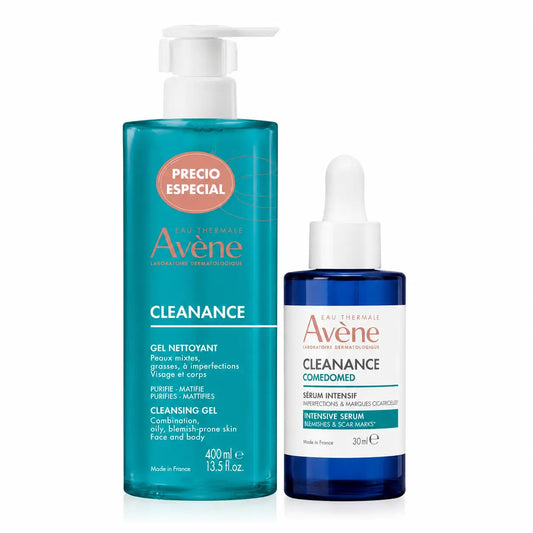 Avene Cleanance Καθαριστικό Τζελ + Comedomed Εντατικό Ορό, συσκευασία 2 τεμαχίων