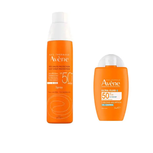 Avène Ultra Invisible Fluid Spf50 50 Ml + Spray Spf 50+ Children 200 Ml