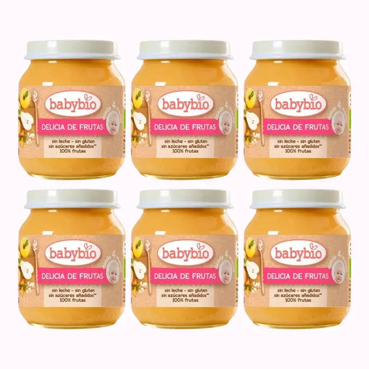 Babybio Fruit Delight, Pack 6 x 130 grams