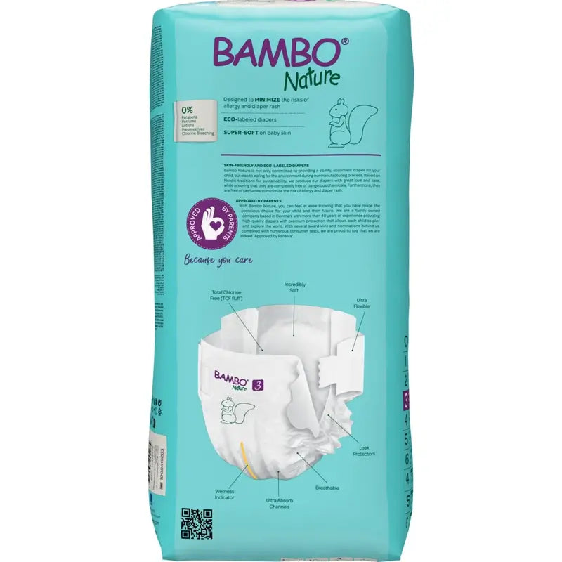 Bambo Nature Πάνες Μέγεθος 3 (4–8 Kg), 52 τεμάχια