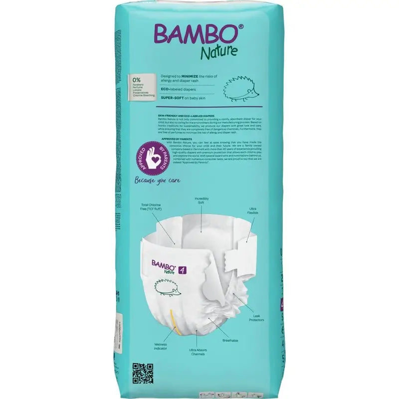 Bambo Nature Πάνες Μέγεθος 4 (7–14 Kg), 48 τεμάχια