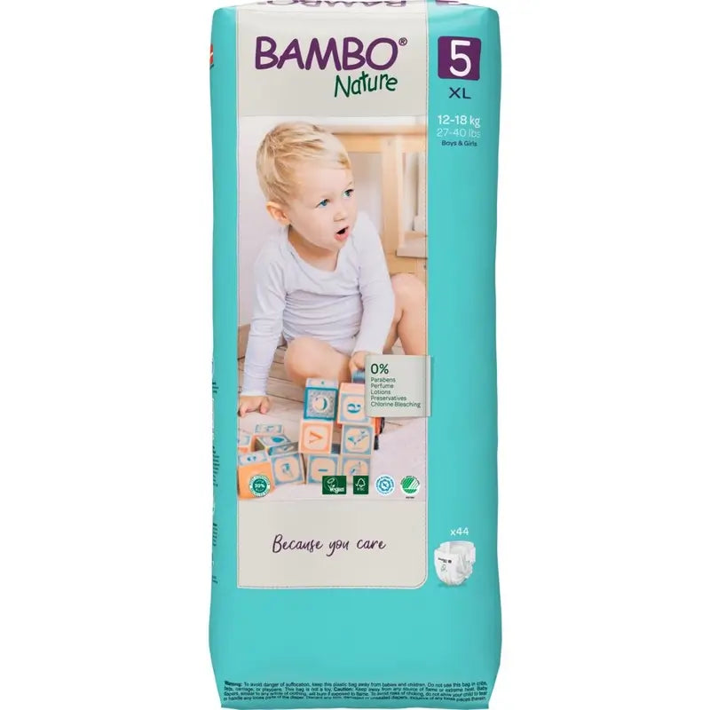 Bambo Nature Πάνες Μέγεθος 5 (12-18 κιλά), 44 τεμάχια