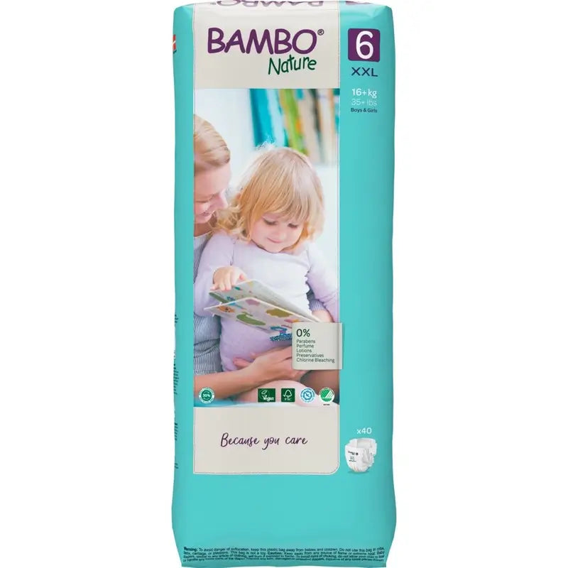 Bambo Nature Πάνες Μέγεθος 6 (16+ κιλά), 40 τεμάχια