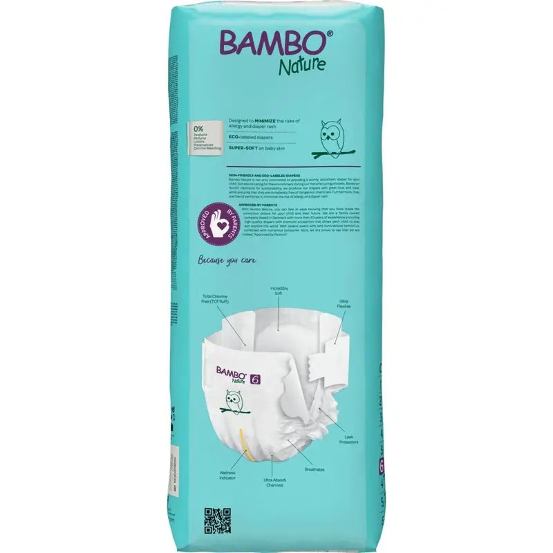 Bambo Nature Πάνες Μέγεθος 6 (16+ κιλά), 40 τεμάχια