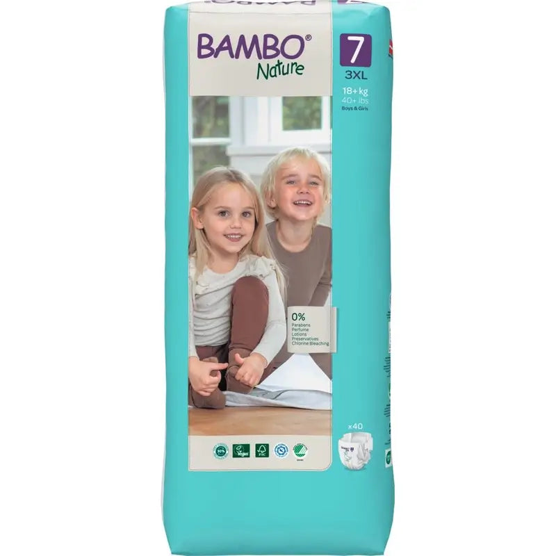 Bambo Nature Πάνες Μέγεθος 7 (18+ Kg), 40 τεμάχια