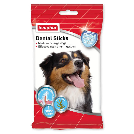 Beaphar Dental Sticks για μεσαίου και μεγάλου μεγέθους σκύλους 1X182 γρ., σνακ για σκύλους