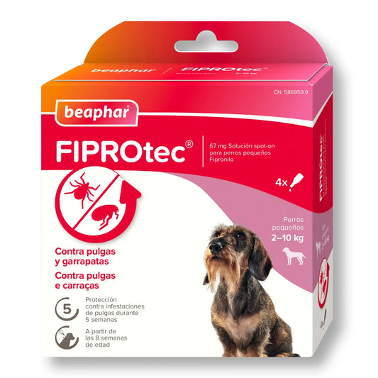 Beaphar Fiprotec Spot On για μικρά σκυλιά 2-10 kg, 4 σταγόνες x 0,67 ml
