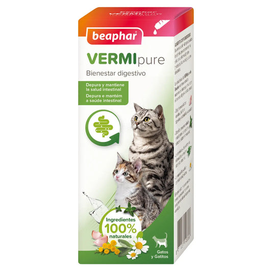 Beaphar Vermipure Φυσικό Υγρό Φάρμακο για Γάτες, 50 ml
