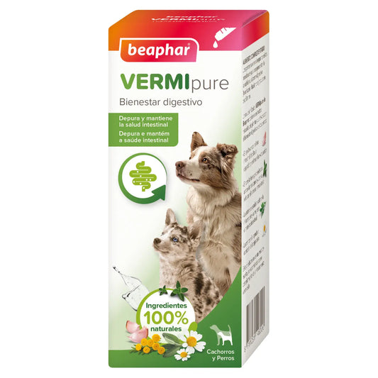 Beaphar Vermipure Φυσικό Υγρό Παρασιτοκτόνο για Σκύλους, 50 ml