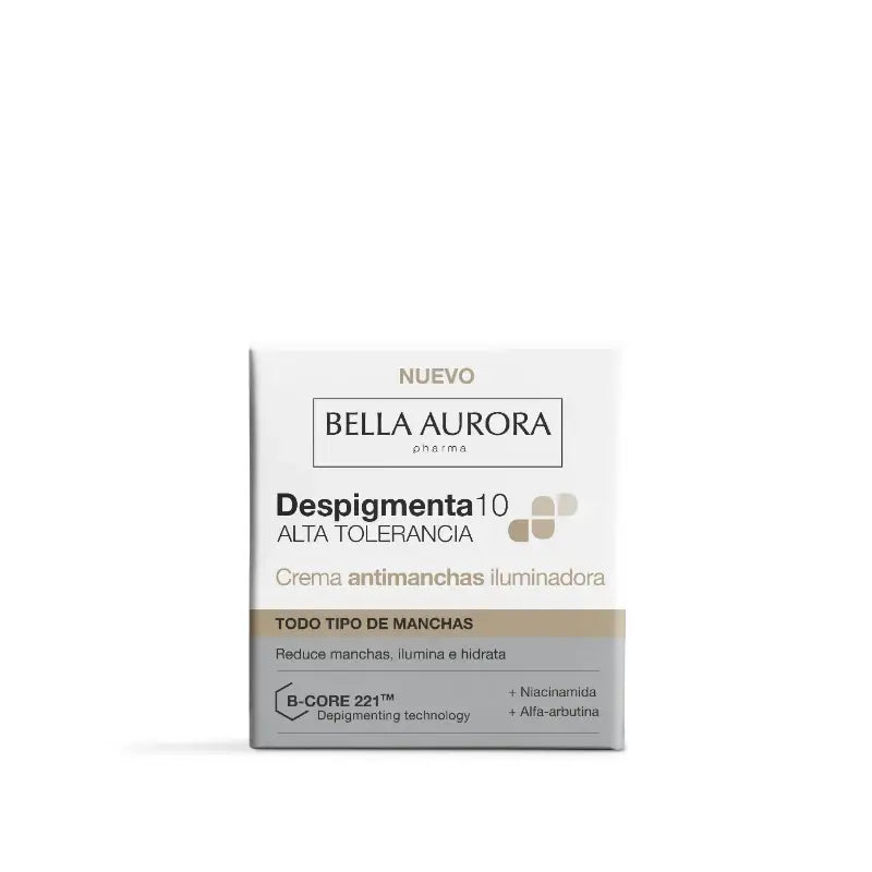 Bella Aurora Despigmenta10 · Κρέμα κατά των κηλίδων με λαμπερό αποτέλεσμα.