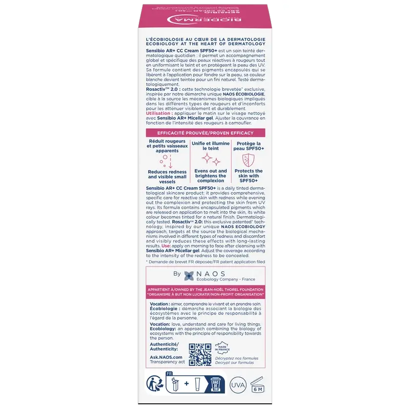Bioderma Sensibio Ar+ Cc Cream SPF50+, 40 ml