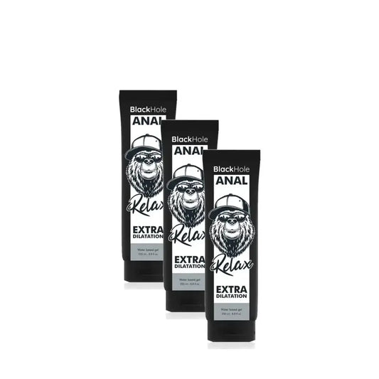 Black Hole Anal Relax Gel 250 ml, συσκευασία 3 τεμαχίων