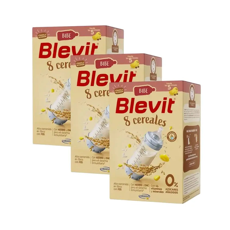 Blevit Infant Feeding Bibe 8 Cereals, 3X500 Grs
