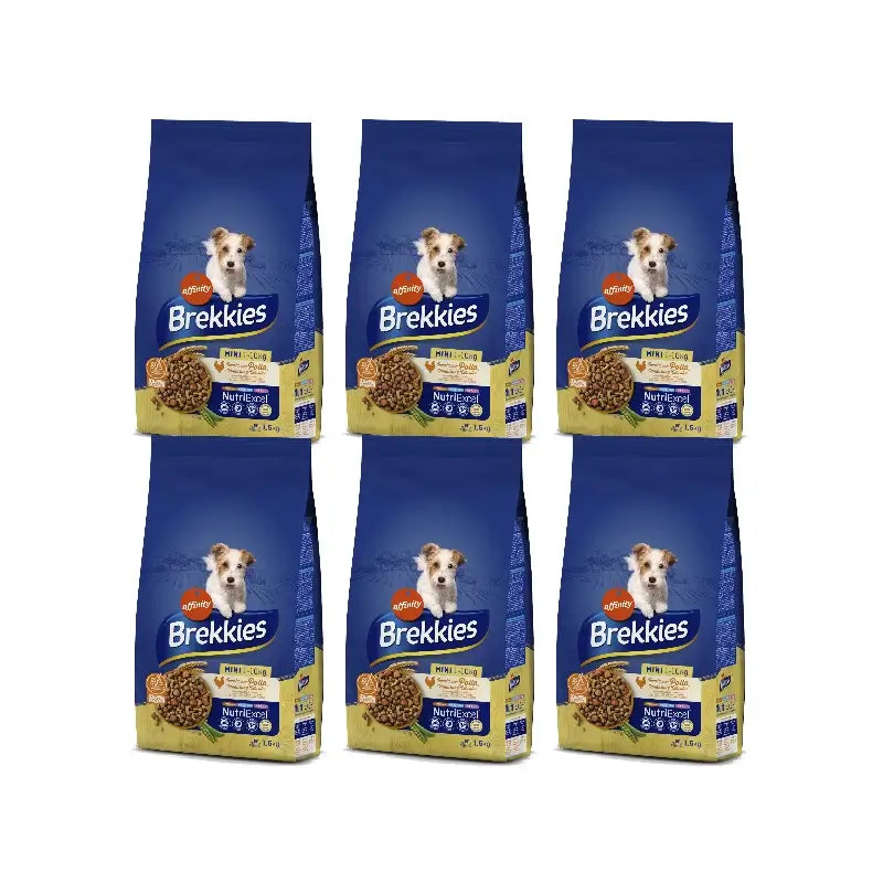 Brekkies Τροφή για σκύλους Bed Mini Κοτόπουλο, 6 x 1,5 kg