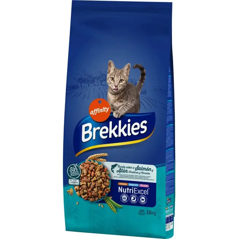 Brekkies Τροφή για γάτες με σολομό, 15 kg