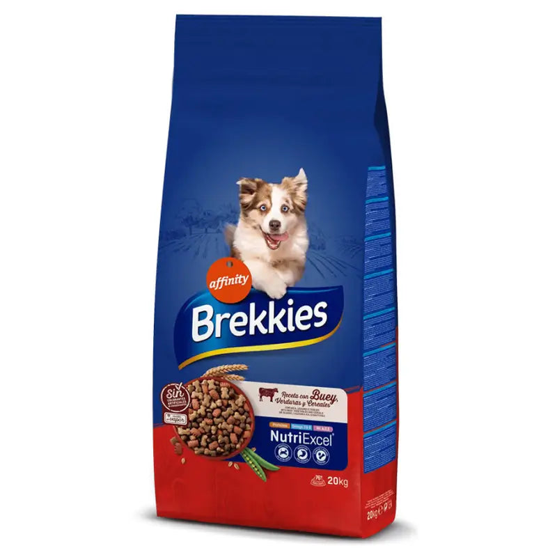 Brekkies Τροφή για σκύλους με γεύση βοδινού, 20 kg