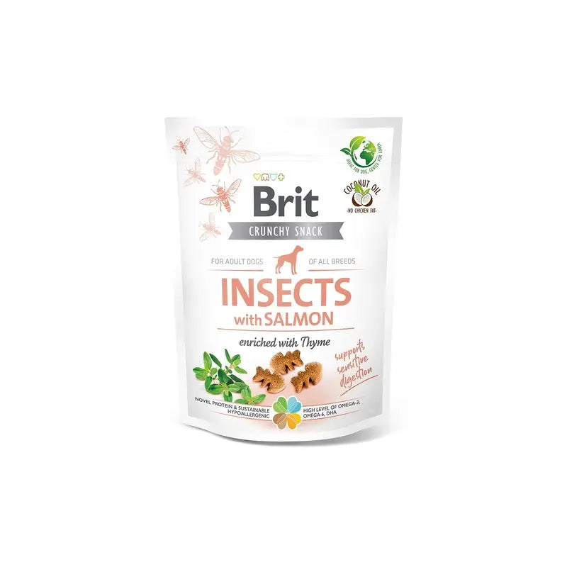 Brit Care Dog Crunchy Έντομα Σολομός 6x200gr