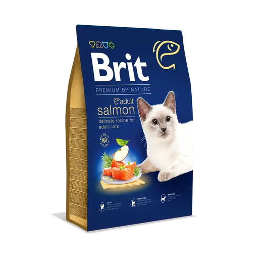 Brit Premium By Nature Γάτα Ενηλίκων με Σολομό 8kg