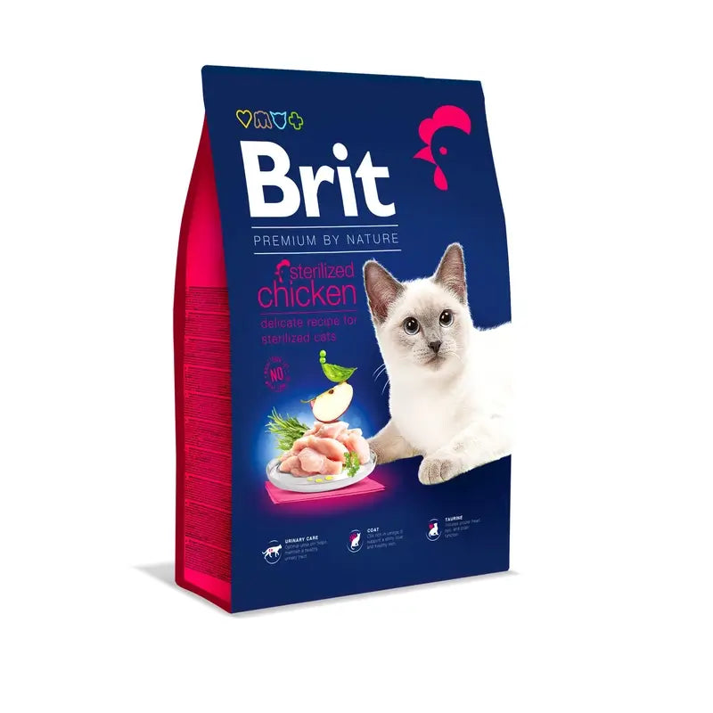 Brit Premium Bn Cat-Sterilised Κοτόπουλο 8Kg