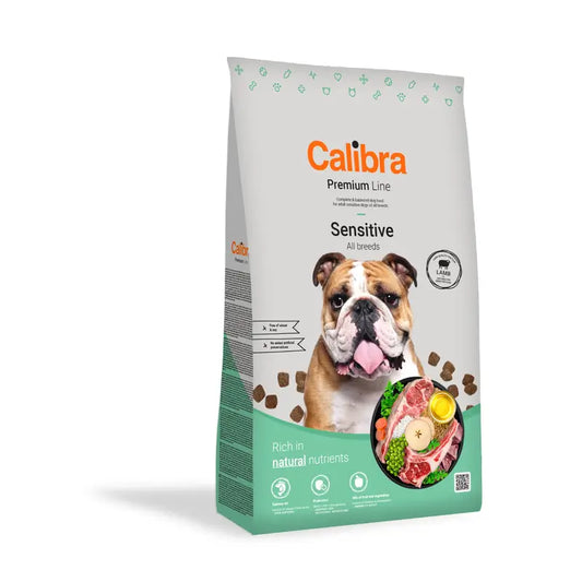 Calibra Dog Premium Line για ενήλικα σκυλιά με ευαίσθητο στομάχι – Αρνί 12Kg 