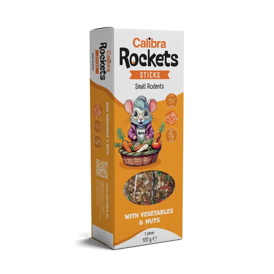 Calibra Rockets Sticks για τρωκτικά – Λαχανικά και ξηροί καρποί 120 g 