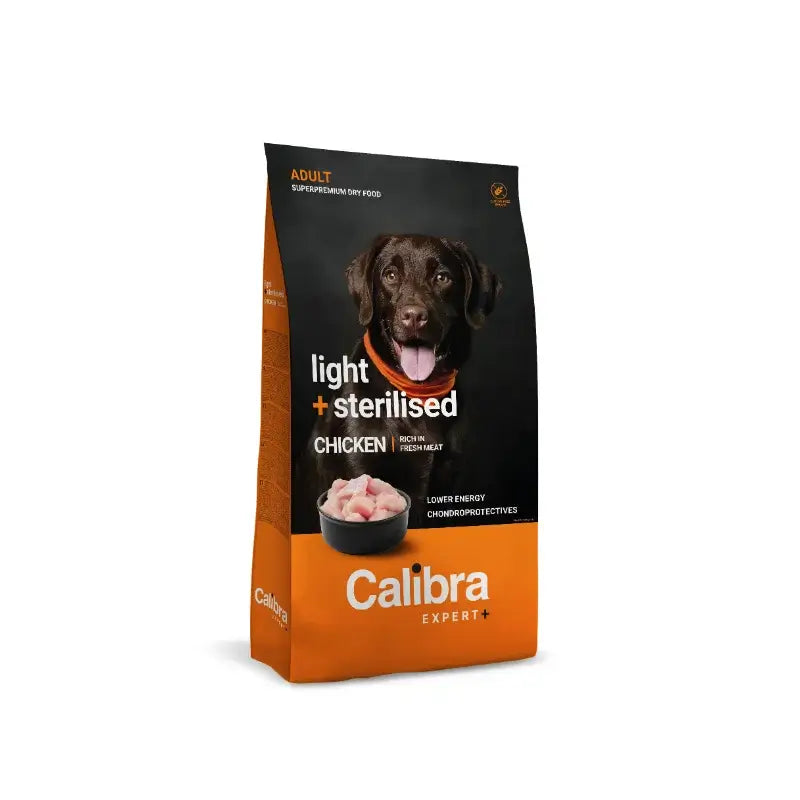 Calibra Dog Expert+ Adult Light & Steril. Κοτόπουλο Τροφή 12Kg
