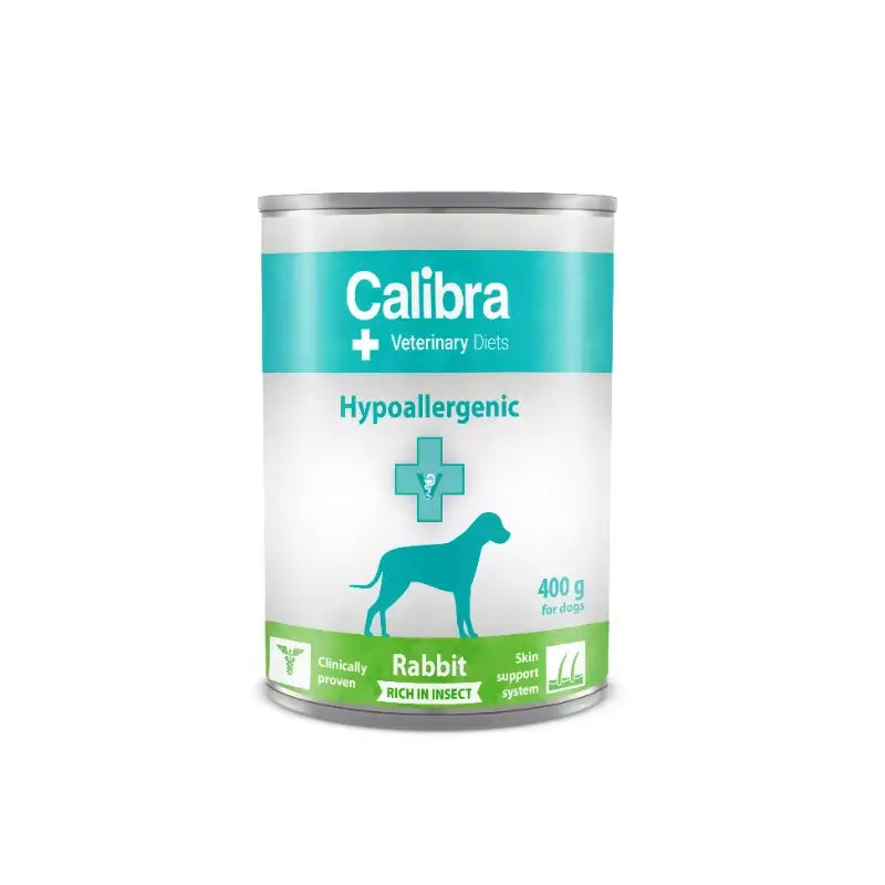 Calibra Vet Diet Dog Υποαλλεργική Τροφή για Σκύλους με Κουνέλι και Έντομα, Υγρή Τροφή 6X400Gr 