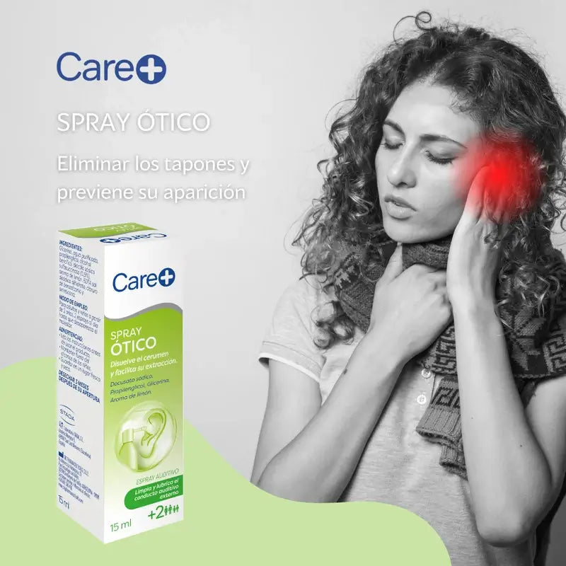 Care+ Σπρέι καθαρισμού αυτιών για ενήλικες και παιδιά άνω των 2 ετών, 15 ml