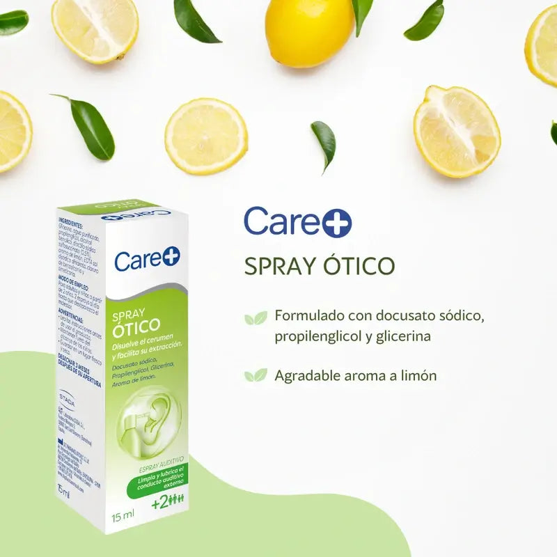 Care+ Σπρέι καθαρισμού αυτιών για ενήλικες και παιδιά άνω των 2 ετών, 15 ml