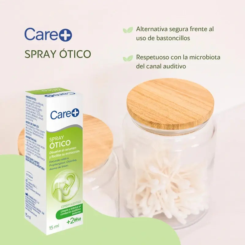 Care+ Σπρέι καθαρισμού αυτιών για ενήλικες και παιδιά άνω των 2 ετών, 15 ml