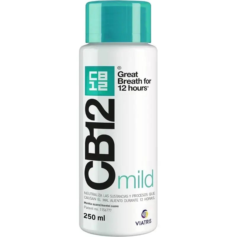 Cb12 Mild Στοματικό διάλυμα κατά της κακοσμίας, με απαλή γεύση μέντας, 2×250 ml